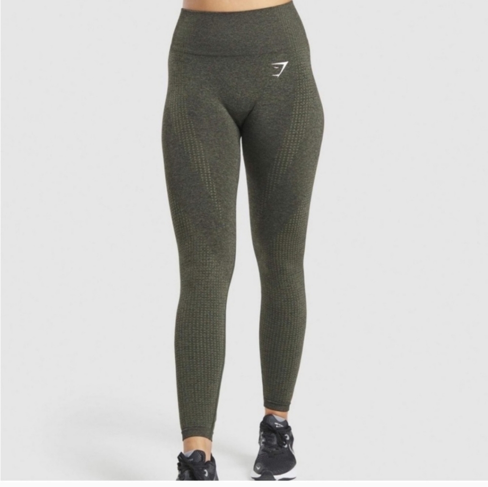 BNWOT Gymshark Vital Seamless Leggings Forest Green Marl